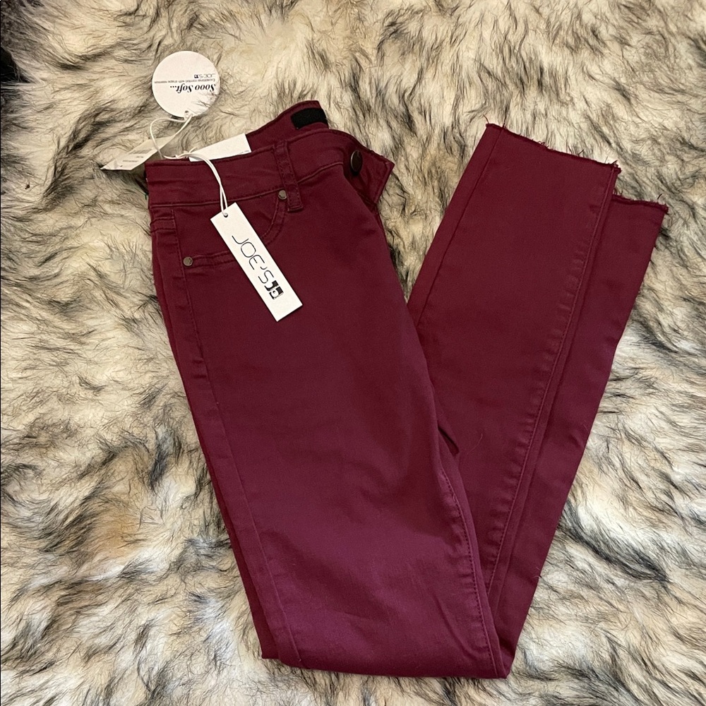 Joe's Jeans Deep Red Slim Fit Pants NWT